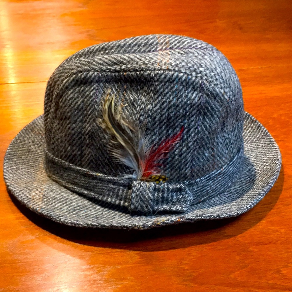 Borsalino wool tweed hat size Small